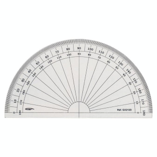Rapporteur 1/2 cercle Degrés ø 13 cm - Graphoplex - Rougier et Plé
