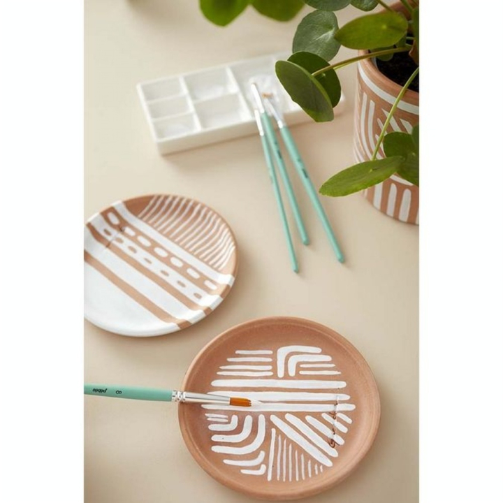 Pinceau court Synthétique 4 pcs Biseauté - Pébéo - Rougier et Plé