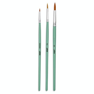 Pinceau court Synthétique 3 pcs Rond - Pébéo - Rougier et Plé
