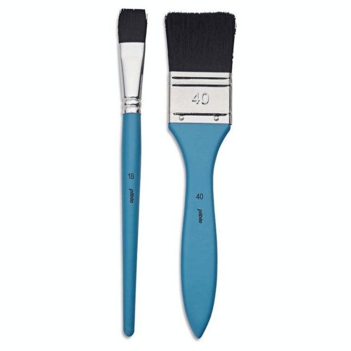 Pinceau Aquarelle Imitation Petit Gris 2 pcs Plat + Spalter - Pébéo - Rougier et Plé