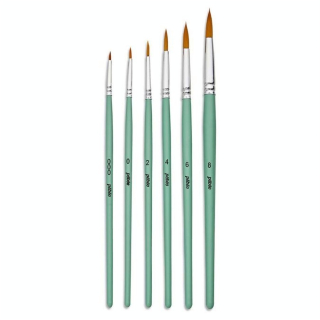 Pinceau court Synthétique Doré 6 pcs Rond - Pébéo - Rougier et Plé