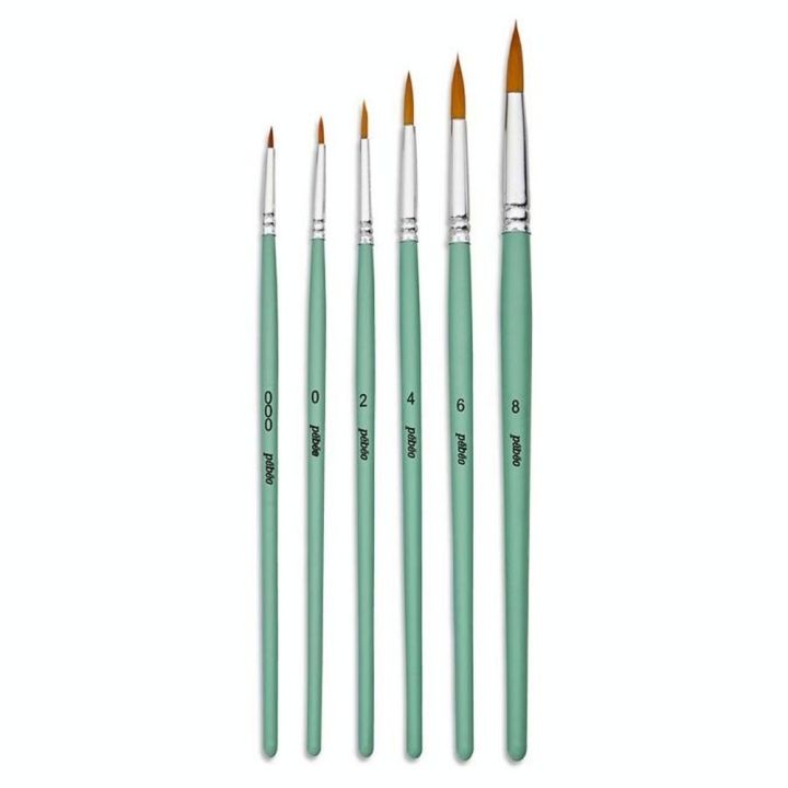 Pinceau court Synthétique Doré 6 pcs Rond - Pébéo - Rougier et Plé