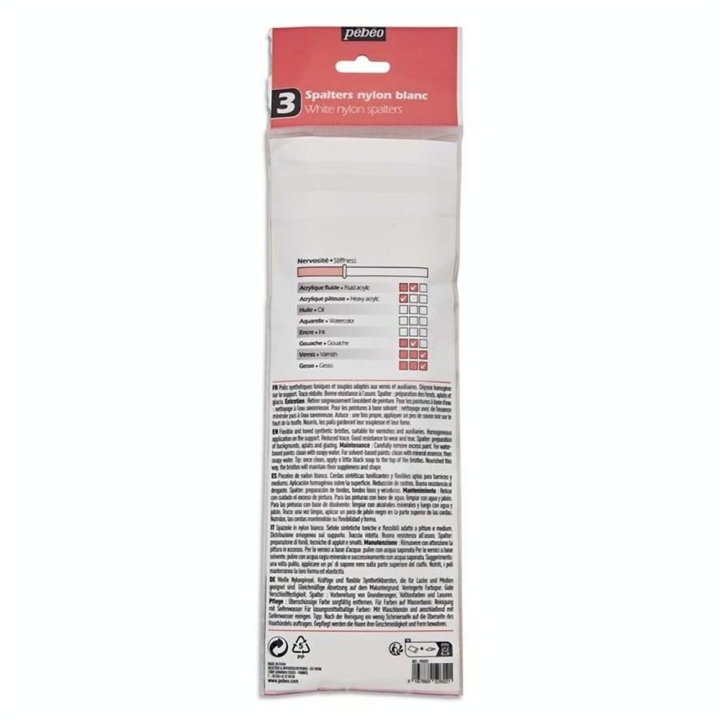 Spalter Nylon Blanc 3 pcs Plat + Biseauté - Pébéo - Rougier et Plé
