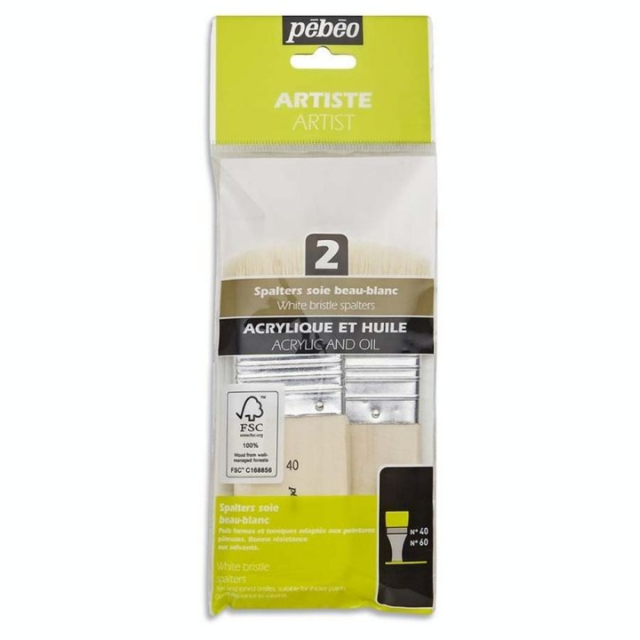 Spalter Soies Beau-Blanc 2 pcs N°40 et 60 - Pébéo - Rougier et Plé
