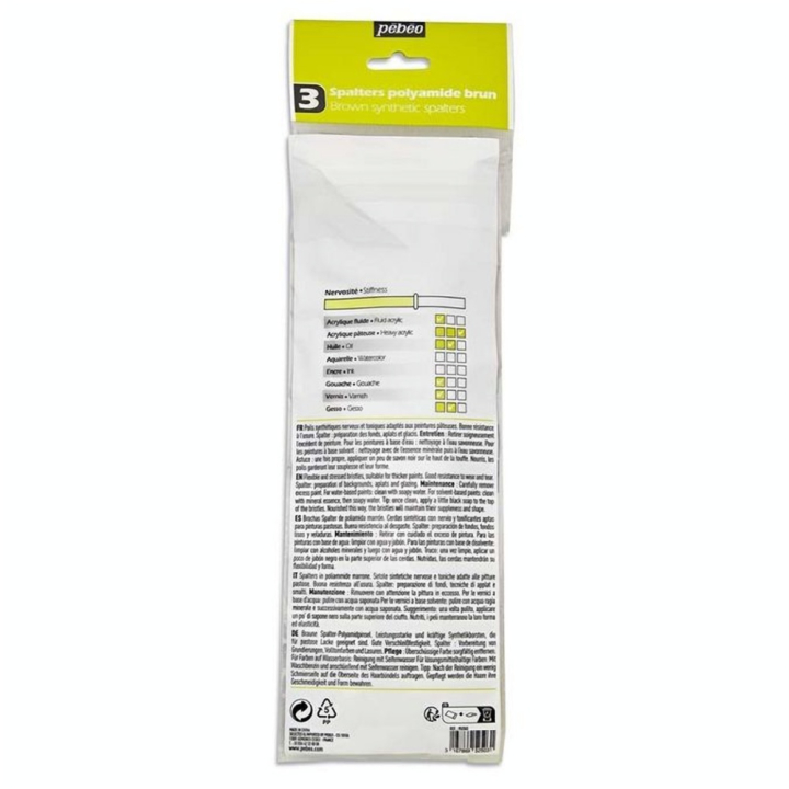 Spalter Plat Synthétique Brun 3 pcs - Pébéo - Rougier et Plé
