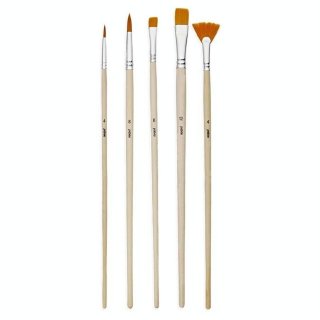 Pinceau long Synthétique 5 pcs Assortiment - Pébéo - Rougier et Plé