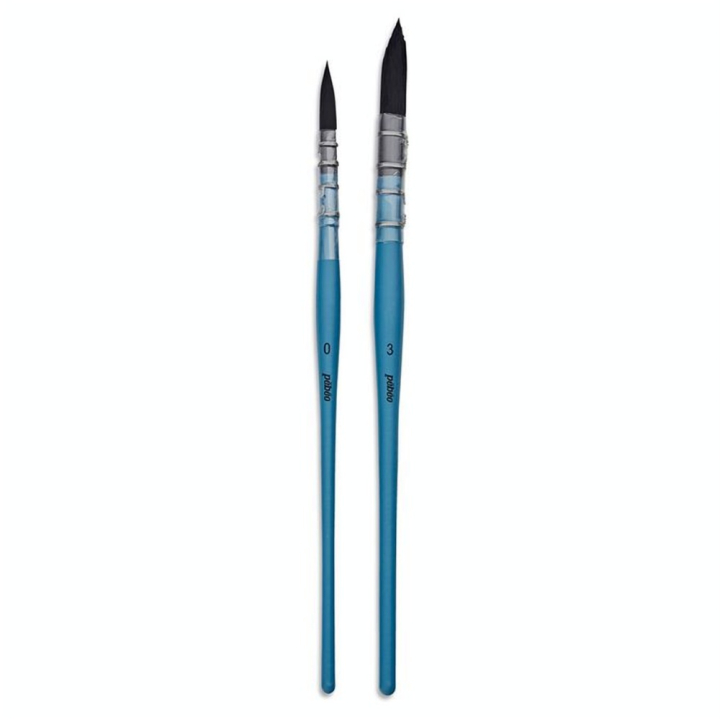 Pinceau Mouilleur Imitation Petit Gris 2 pcs N°0 et 3 - Pébéo - Rougier et Plé