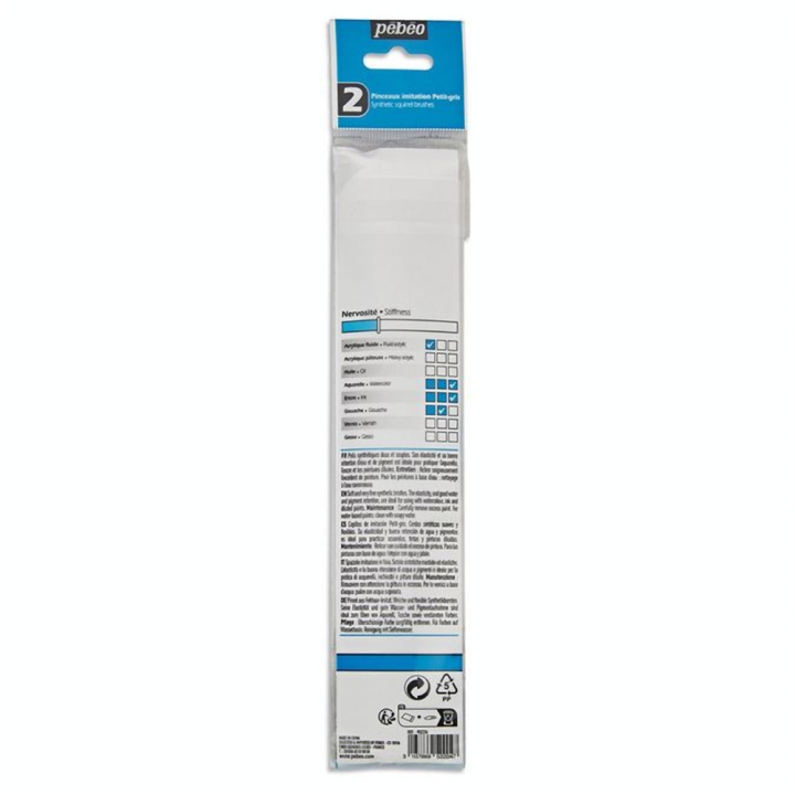 Pinceau Mouilleur Imitation Petit Gris 2 pcs N°0 et 3 - Pébéo - Rougier et Plé