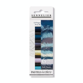Demi-pastels à l'écu 6 pcs Set Ciel Orageux - Sennelier - Rougier et Plé