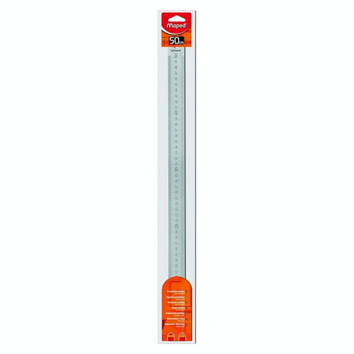 Réglet en acier 50 cm Double graduation - Maped - Rougier et Plé
