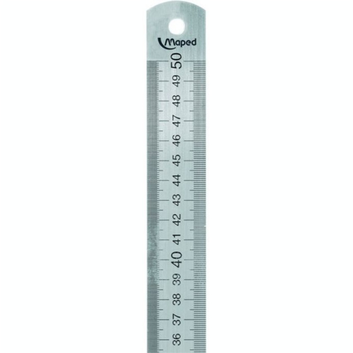 Réglet en acier 50 cm Double graduation - Maped - Rougier et Plé