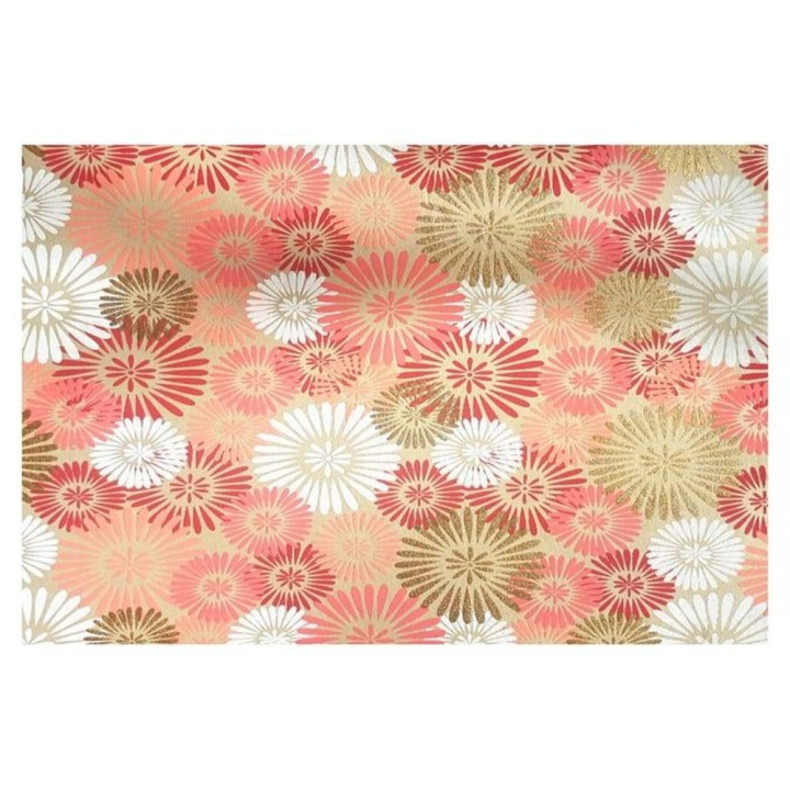 Papier Indien fait main 50 x 70 cm 120 g/m² Fleurs - Esprit Papier - Rougier et Plé