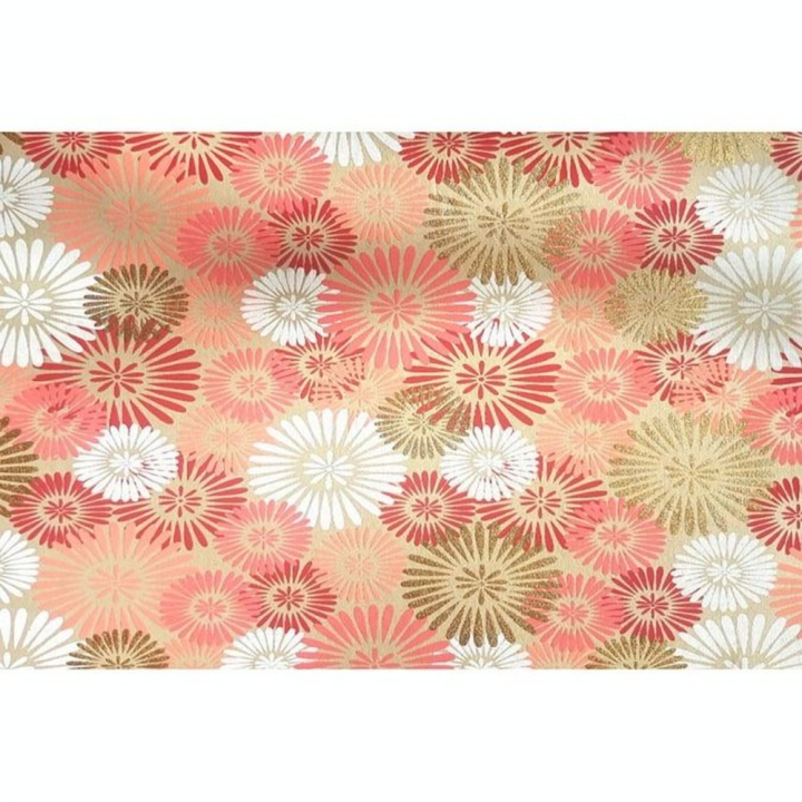 Papier Indien fait main 50 x 70 cm 120 g/m² Fleurs - Esprit Papier - Rougier et Plé