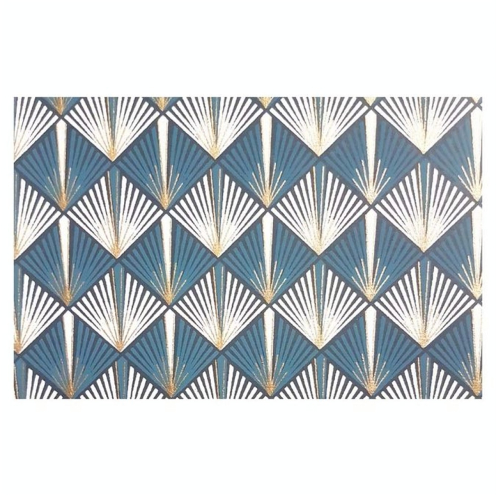 Papier Indien fait main 50 x 70 cm 120 g/m² Fireworks Bleu foncé, Or & Blanc - Esprit Papier - Rougier et Plé