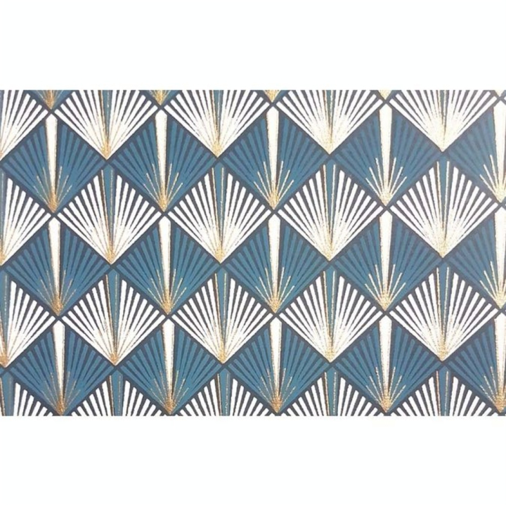 Papier Indien fait main 50 x 70 cm 120 g/m² Fireworks Bleu foncé, Or & Blanc - Esprit Papier - Rougier et Plé