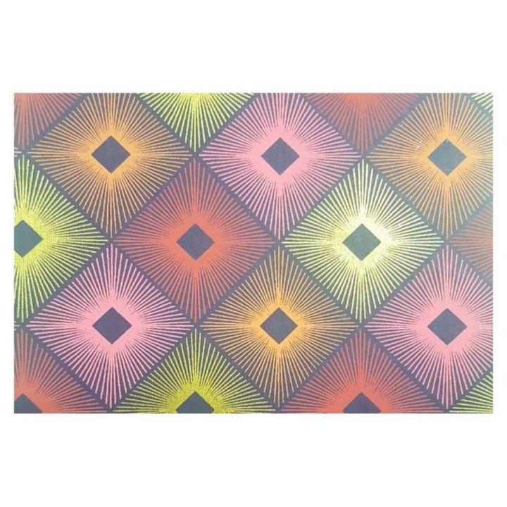 Papier Indien fait main 50 x 70 cm 120 g/m² Losange Luminescent S/Violet - Esprit Papier - Rougier et Plé
