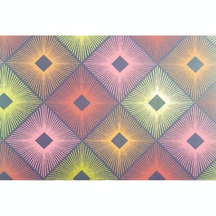 Papier Indien fait main 50 x 70 cm 120 g/m² Losange Luminescent S/Violet - Esprit Papier - Rougier et Plé