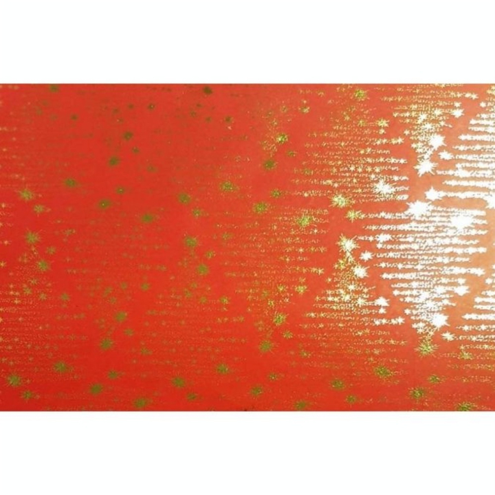 Papier Indien fait main 50 x 70 cm 120 g/m² Rouge Sapin Electric Doré - Esprit Papier - Rougier et Plé