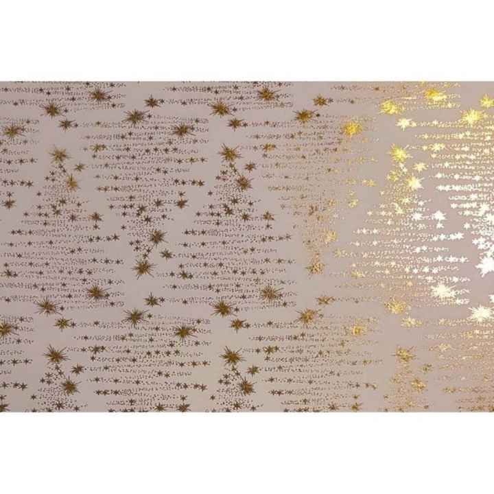 Papier Indien fait main 50 x 70 cm 120 g/m² Blanc Sapin Electric Doré - Esprit Papier - Rougier et Plé