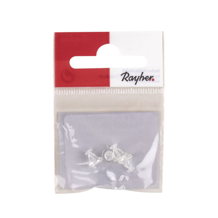 Attaches de boucles d'oreilles transparentes - Rayher - Rougier et Plé