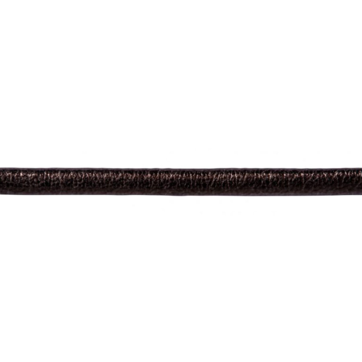 Bande de cuir synthétique métallique plat Anthracite 3 mm - Rayher - Rougier et Plé