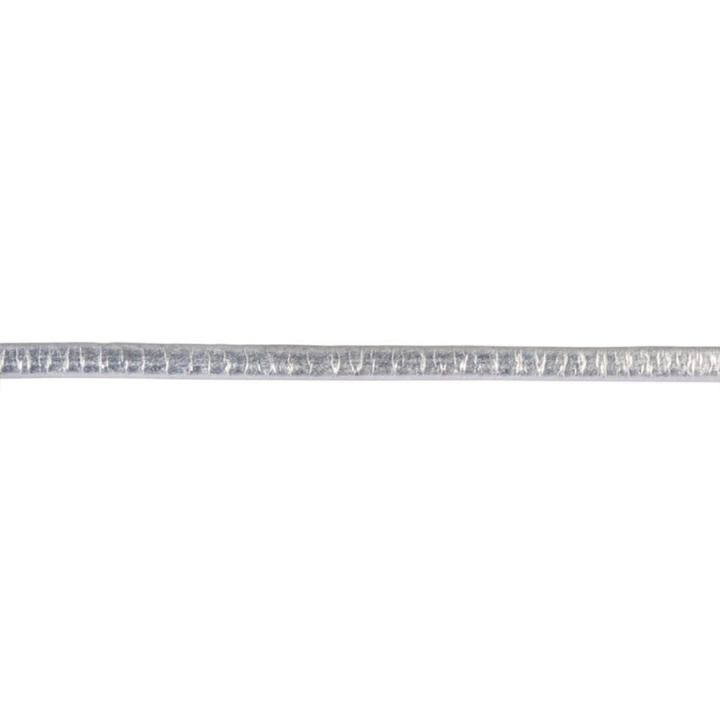 Bande de cuir synthétique métallique plat Argent 3 mm - Rayher - Rougier et Plé