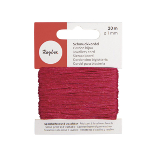 Cordon bijoux 1 mm Rose foncé 20 m - Rayher - Rougier et Plé