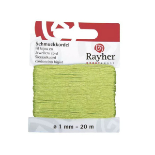 Cordon bijoux 1 mm Vert clair 20 m - Rayher - Rougier et Plé