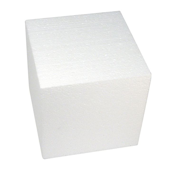Cube en polystyrène 20 x 20 x 20 cm - Rayher - Rougier et Plé