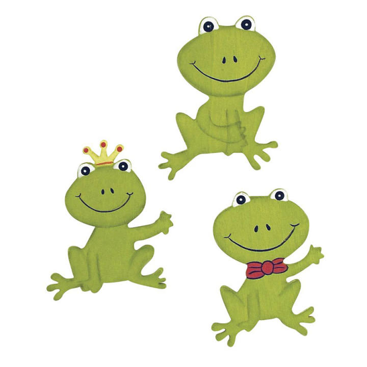 Grenouille en bois 5 cm 3 pcs - Rayher - Rougier et Plé