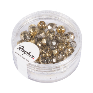 Perles facettées en verre 6 mm - Rayher - Rougier et Plé