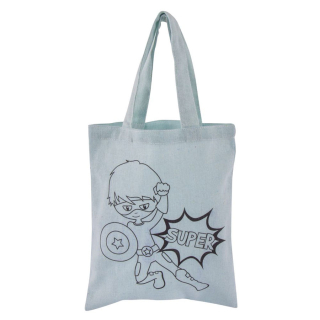 Sac en coton Super héro 20 x 25 cm - Rayher - Rougier et Plé