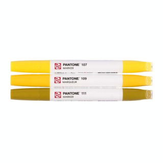 Marqueur double pointe Set Yellow 3 pcs - Talens - Rougier et Plé