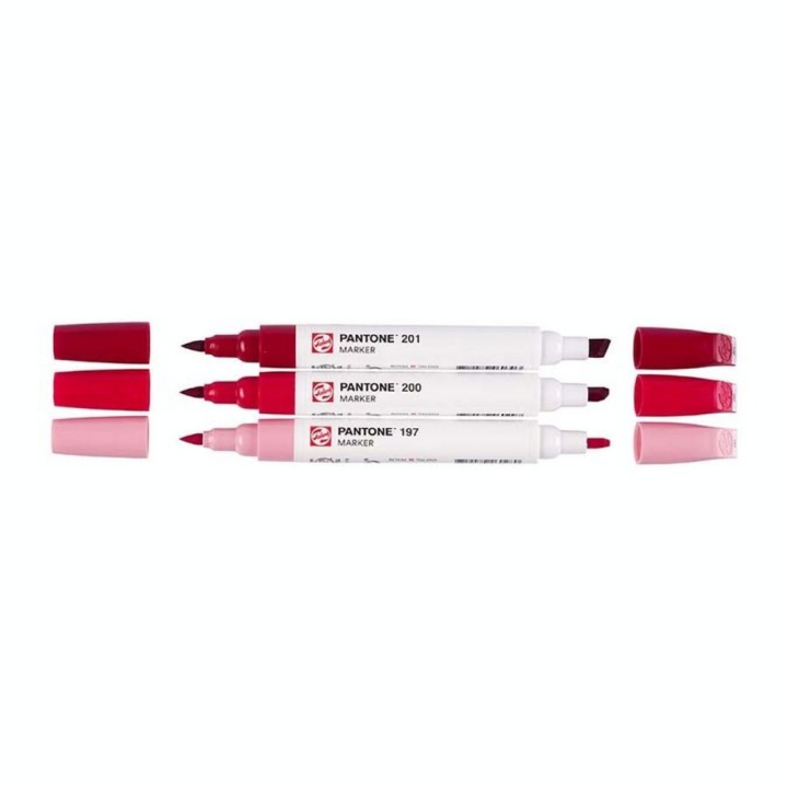Marqueur double pointe Set Red 3 pcs - Talens - Rougier et Plé