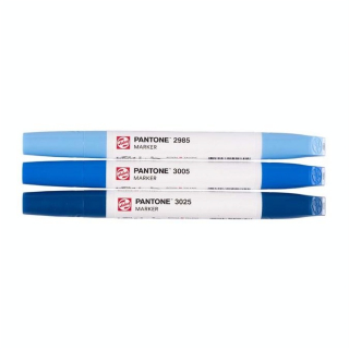 Marqueur double pointe Set Blue 3 pcs - Talens - Rougier et Plé