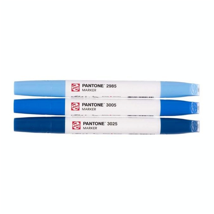 Marqueur double pointe Set Blue 3 pcs - Talens - Rougier et Plé
