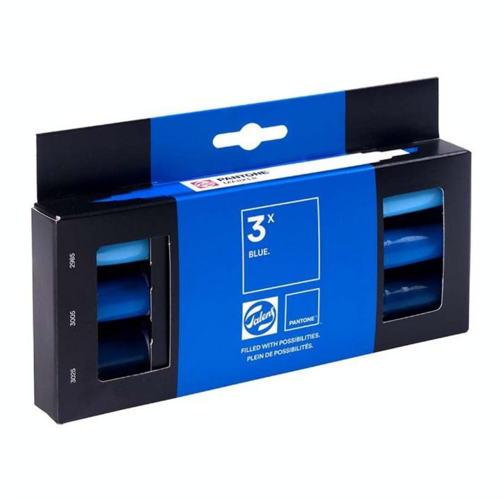 Marqueur double pointe Set Blue 3 pcs - Talens - Rougier et Plé
