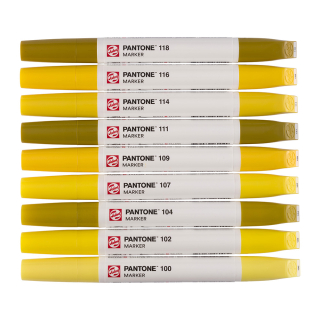 Marqueur double pointe Set Yellow 9 pcs - Talens - Rougier et Plé