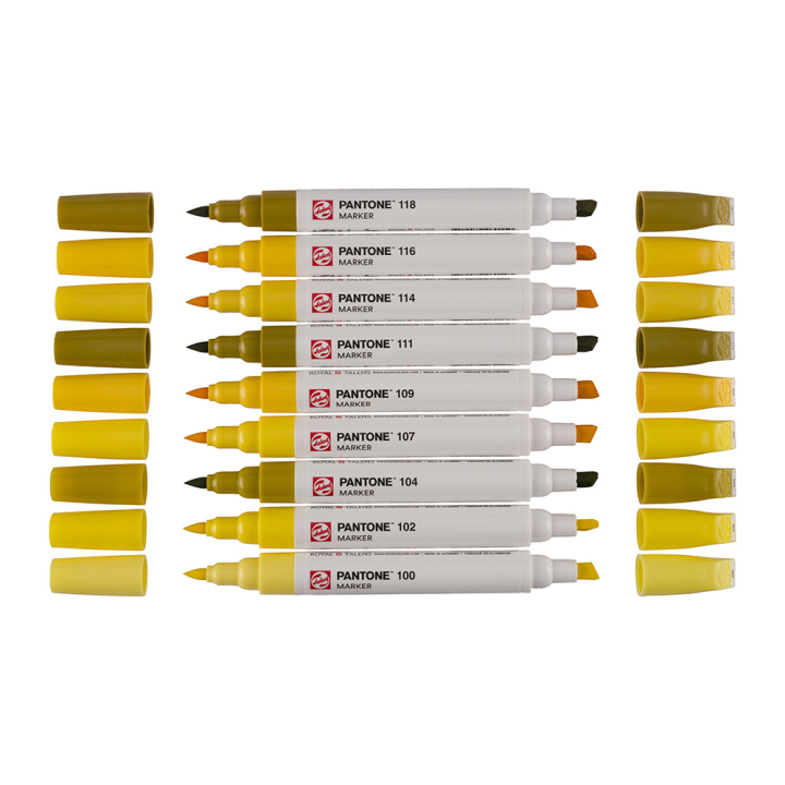 Marqueur double pointe Set Yellow 9 pcs - Talens - Rougier et Plé