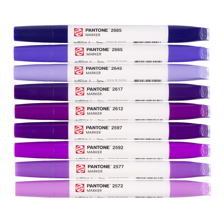 Marqueur double pointe Set Purple 9 pcs - Talens - Rougier et Plé