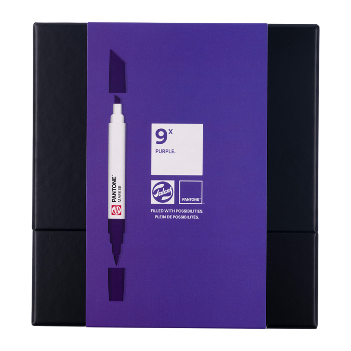 Marqueur double pointe Set Purple 9 pcs - Talens - Rougier et Plé