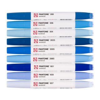 Marqueur double pointe Set Blue 9 pcs - Talens - Rougier et Plé