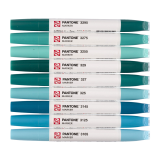 Marqueur double pointe Set Blue Green 9 pcs - Talens - Rougier et Plé