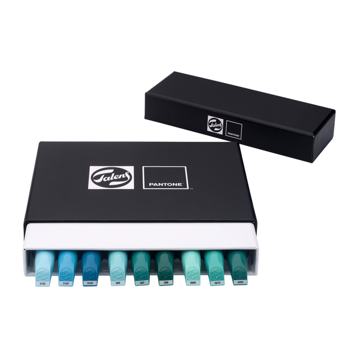 Marqueur double pointe Set Blue Green 9 pcs - Talens - Rougier et Plé