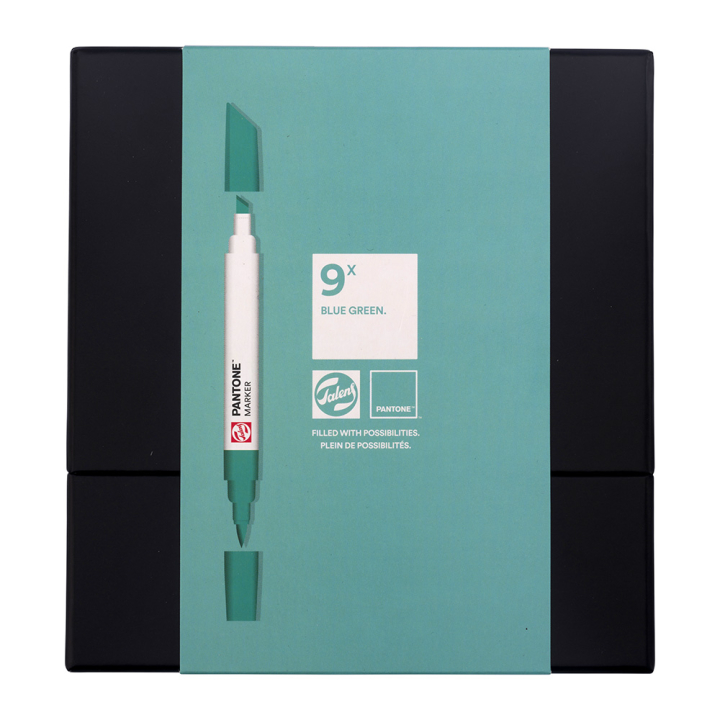 Marqueur double pointe Set Blue Green 9 pcs - Talens - Rougier et Plé