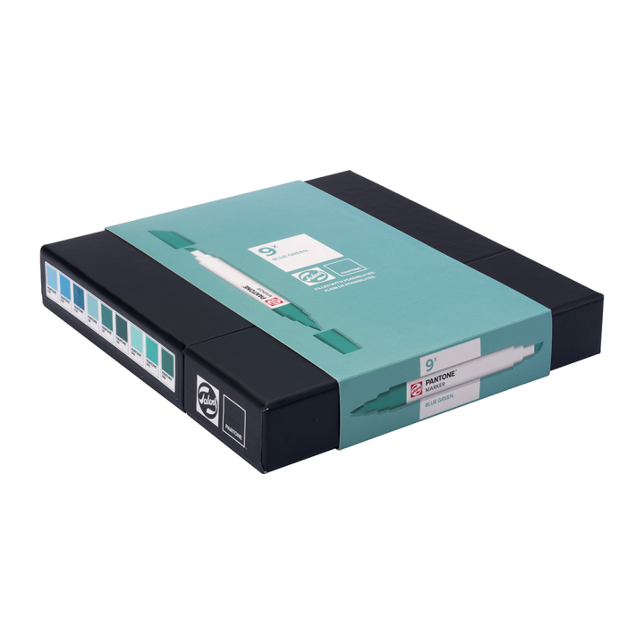 Marqueur double pointe Set Blue Green 9 pcs - Talens - Rougier et Plé