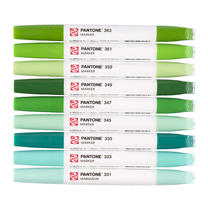 Marqueur double pointe Set Green 9 pcs - Talens - Rougier et Plé