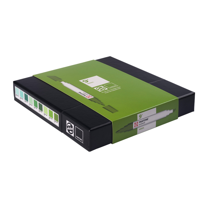 Marqueur double pointe Set Green 9 pcs - Talens - Rougier et Plé