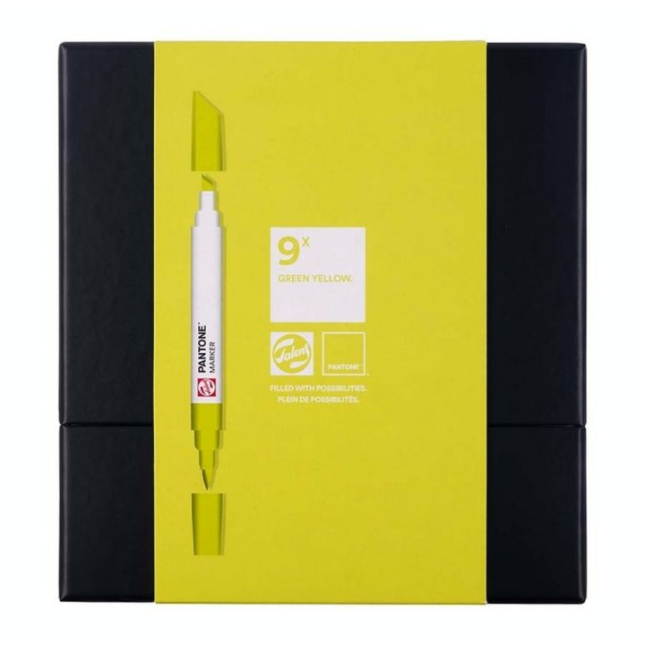 Marqueur double pointe Set Green Yellow 9 pcs - Talens - Rougier et Plé