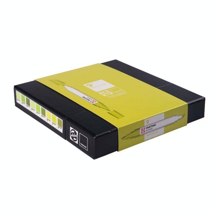 Marqueur double pointe Set Green Yellow 9 pcs - Talens - Rougier et Plé